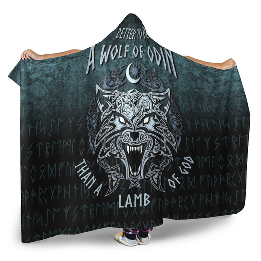 VikingStyle Hooded Blanket - Better To Be A Wolf of Odin Hooded Blanket A7