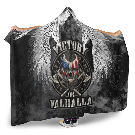 VikingStyle Hooded Blanket - Viking Mystical Raven American Hooded Blanket A31