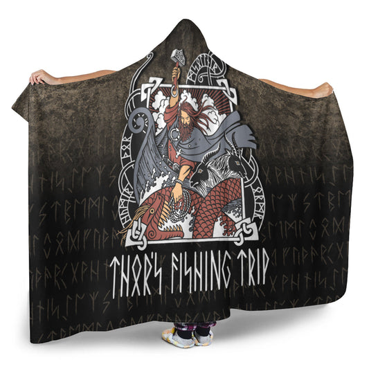 VikingStyle Hooded Blanket - Thor's Fishing Trip Hooded Blanket A7