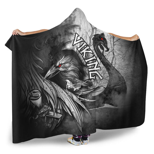 VikingStyle Hooded Blanket - Raven And Darkka Hooded Blanket A31