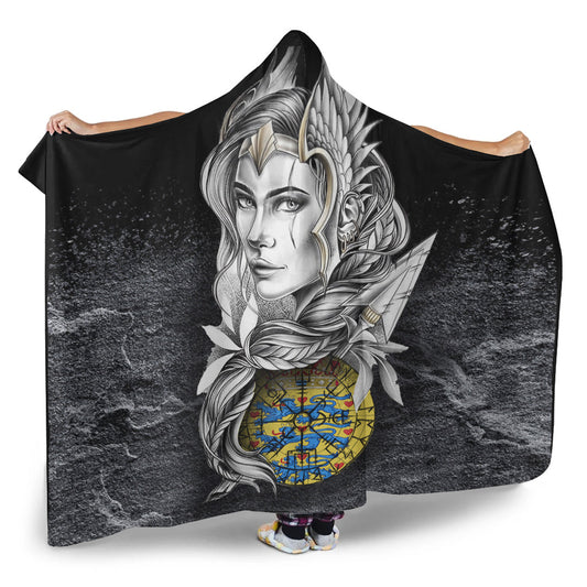 VikingStyle Hooded Blanket - Valkyries Denmark Viking Country Hooded Blanket A95