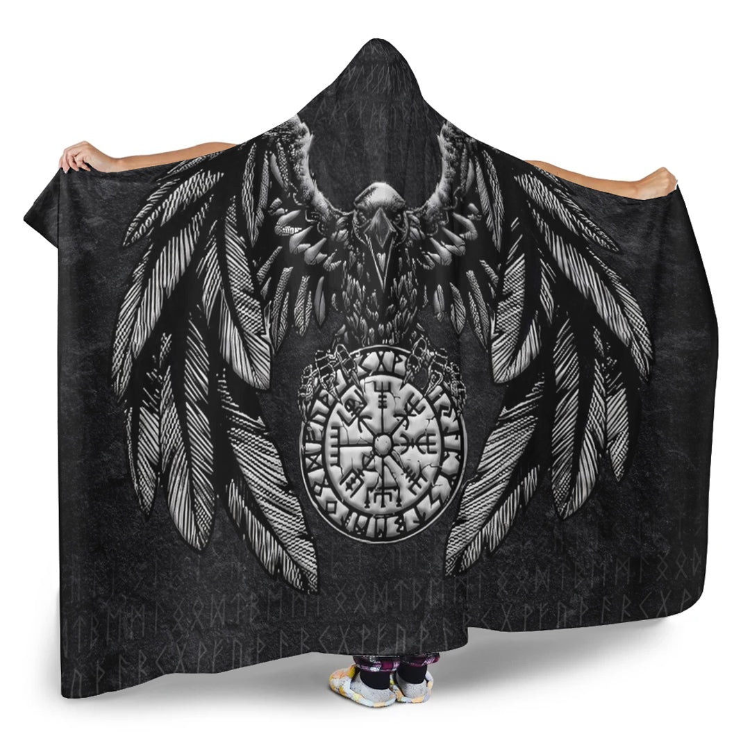 VikingStyle Hooded Blanket - Circle Raven Hooded Blanket A95