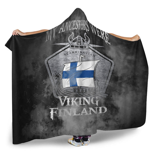 VikingStyle Hooded Blanket - Viking Finland Drakka Scandinavian Hooded Blanket A31