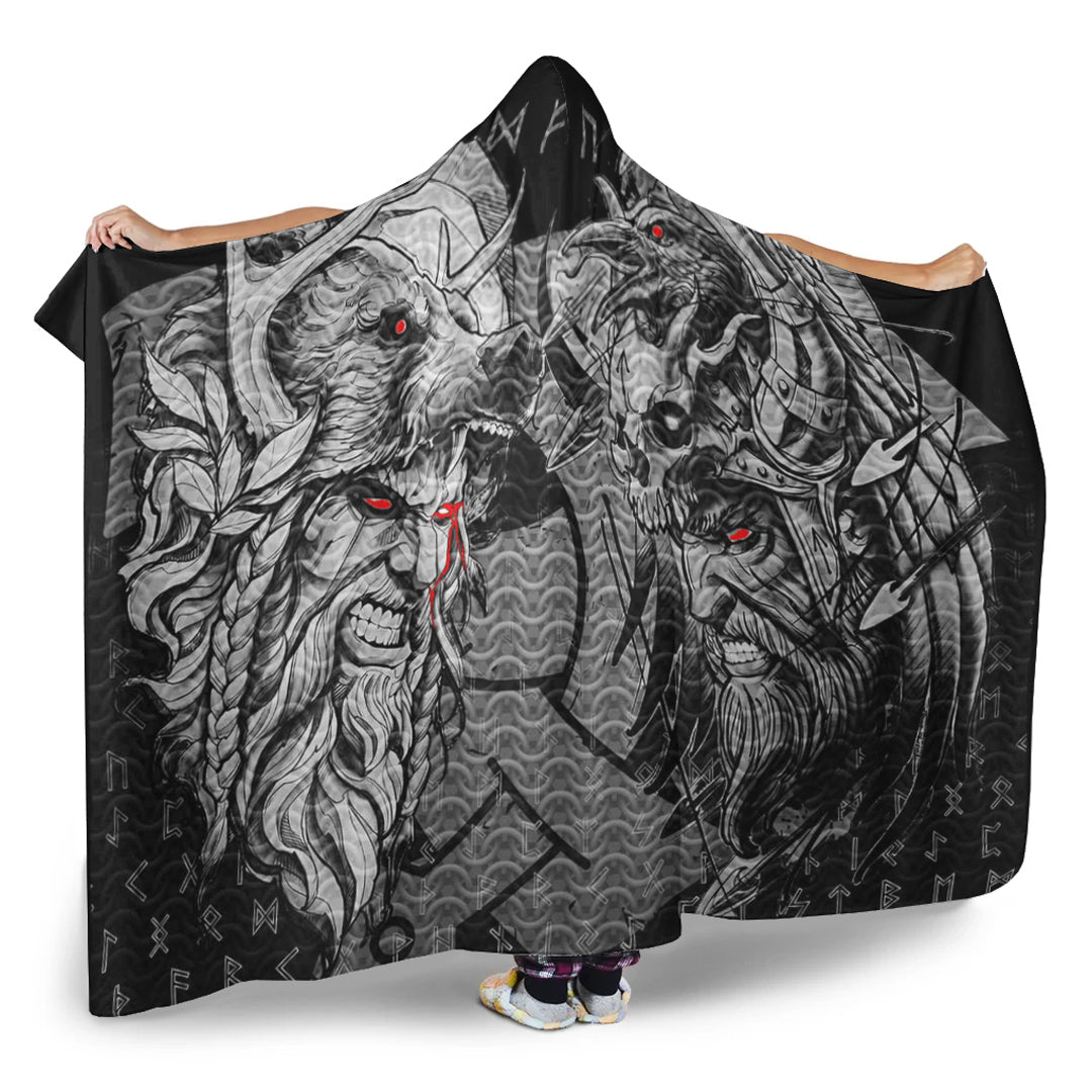 VikingStyle Hooded Blanket - Norse Warrior Berserker Hooded Blanket A94