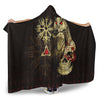 VikingStyle Hooded Blanket - Viking Owl Skull Blood Gold Style Hooded Blanket A94