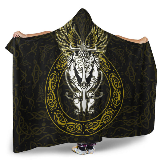 VikingStyle Hooded Blanket -OdinWing Viking Gold Hooded Blanket A95