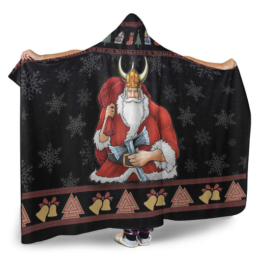 VikingStyle Hooded Blanket - Christmas Iceland Santa Hooded Blanket A94