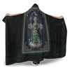 VikingStyle Hooded Blanket - Viking Raven Celtic and Cross Green Style Hooded Blanket A35