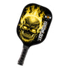 BlueJose Yellow Flame Skull Customized Name Pickleball Paddle