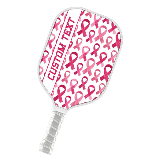 BlueJose Breast Cancer Awareness Pink Ribbon Pattern Customized Name Pickleball Paddle