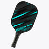 BlueJose Black And Cyan Customized Name Pickleball Paddle