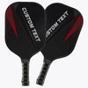 BlueJose Black And Red Customized Name Pickleball Paddle