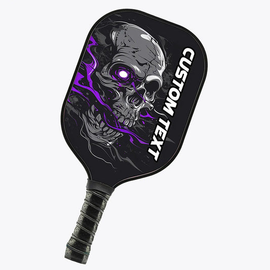 BlueJose Purple Skull Customized Name Pickleball Paddle