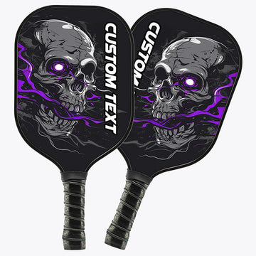 BlueJose Purple Skull Customized Name Pickleball Paddle