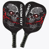 BlueJose Red Skull Customized Name Pickleball Paddle