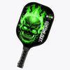 BlueJose Green Flame Skull Customized Name Pickleball Paddle