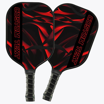 BlueJose Red Wave Customized Name Pickleball Paddle