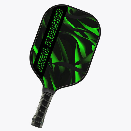 BlueJose Black And Green Customized Name Pickleball Paddle