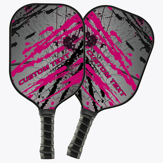 BlueJose Pink Tournaments Customized Name Pickleball Paddle