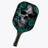 BlueJose Blue Rose Flowers And Skull Customized Name Pickleball Paddle