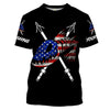 Bluejose Bowfishing American Flag Custom Long Sleeve Fishing Shirts