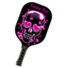 BlueJose Black And Pink Skull With Hearts Customized Name Pickleball Paddle