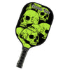 BlueJose Black And Green Skulls Customized Name Pickleball Paddle