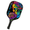 BlueJose Colorful Skull And Rose Flowers Ver 3 Customized Name Pickleball Paddle