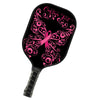 BlueJose Black And Pink Breast Cancer Ribbon Butterfly Customized Name Pickleball Paddle