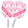 BlueJose Breast Cancer Awareness Pink Ribbon Pattern Customized Name Pickleball Paddle