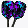 BlueJose Blue And Purple Paint Splatter Customized Name Pickleball Paddle