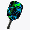 BlueJose Blue And Green Paint Splatter Customized Name Pickleball Paddle