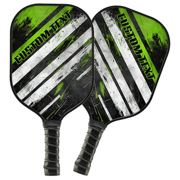 BlueJose Black And Green Customized Name Pickleball Paddle