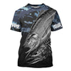 BlueJose Chinook Salmon Fishing Camo Customize Name 3D Shirts