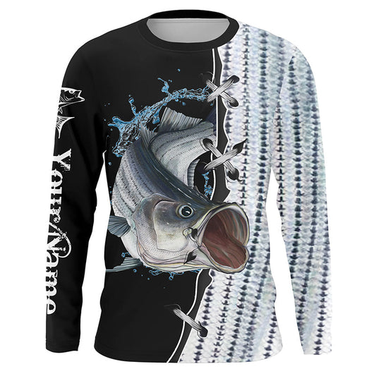 BlueJose Striped Bass Striper Fishing Customize Name Tournament 3D Shirts