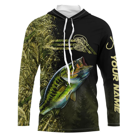 Bluejose Custom Largemouth Bass Fishing Camouflage Fishing Personalized Shirts