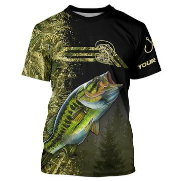 BlueJose Custom Largemouth Bass Fishing Camouflage Shirt