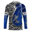 BlueJose Marlin Fishing Fish Reaper Fish Hook Fish Skull Custom Name Long Sleeve