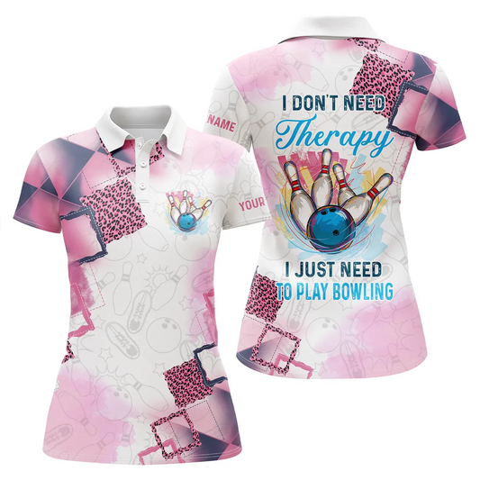 BlueJose I Don't Need Therapy I Just Need To Play Bowling Personalized All Over Printed Shirt For Women