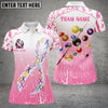 BlueJose Billiards Breast Cancer Awareness Colorful Ribbon Customized Name 3D Shirts