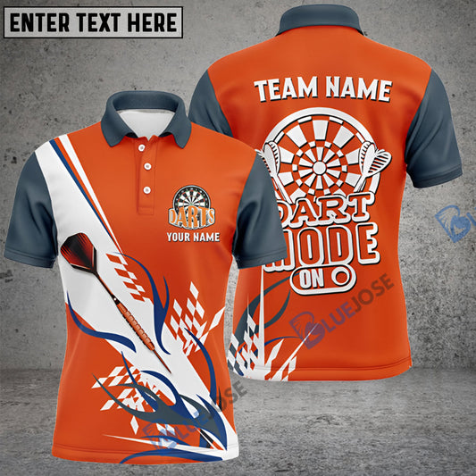 BlueJose Darts Mode On Personalized Name, Team Name Shirt (3 Colors)