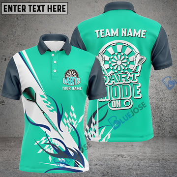 BlueJose Darts Mode On Personalized Name, Team Name Shirt (3 Colors)