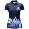 BlueJoses Dark Blue Bowling Don't Worry Bowl Happy Personalized All Over Printed Shirt For Women