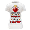 BlueJose Red & White Bowling Funny They See Me Bowlin' They Hatin' Premium Customized Name 3D Shirt For Women