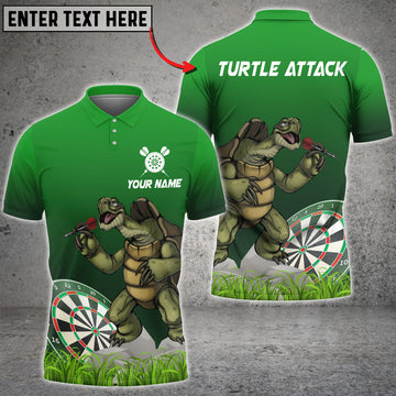 BlueJose Darts Turtle Throwing Darts Personalized Name And Team Name Shirt