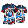 BlueJoses Bowling American Tornado Customized Name, Team Name 3D Shirt