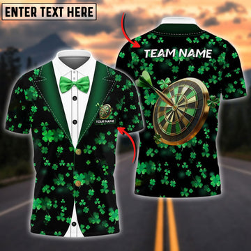 BlueJose Darts Gentleman Irish Patrick Day Personalized Name Shirt