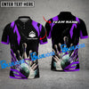 BlueJoses Bowling And Pins Digital Smoke Customized Name 3D Shirt ( 6 Colors)