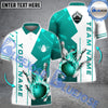 BlueJose Bowling And Pins PC Flame Customized Name 3D Shirt (4 Colors)