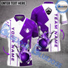 BlueJose Bowling And Pins PC Flame Customized Name 3D Shirt (4 Colors)